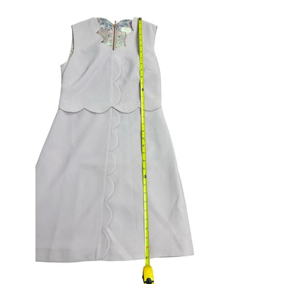 Ted Baker Rubeyed Scallop Edge Dress Pink Sleeveless Sheath Women’s Size 0 - Picture 7 of 8